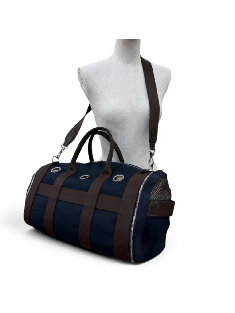 Hermes 2-Way Dog Carrier Pet Shoulder Bag Towarmitari Navy